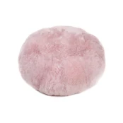 Pouf En Peau De Mouton Rose modèle galet