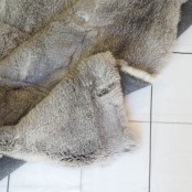 Maison Thuret - Dessus De Lit En Fourrure De Lapin Gris