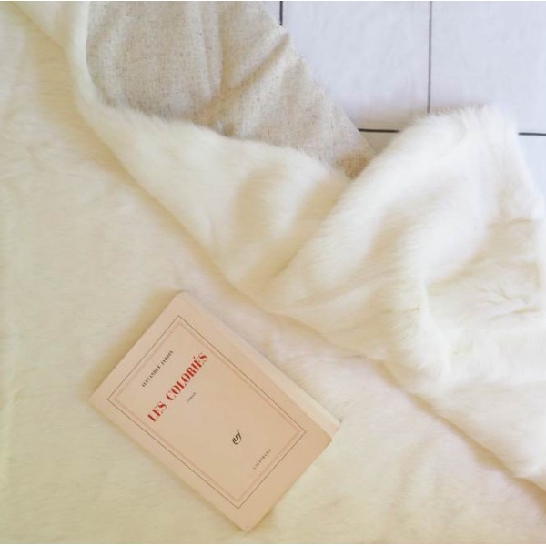 Maison Thuret - Dessus De Lit En Fourrure De Lapin Blanc