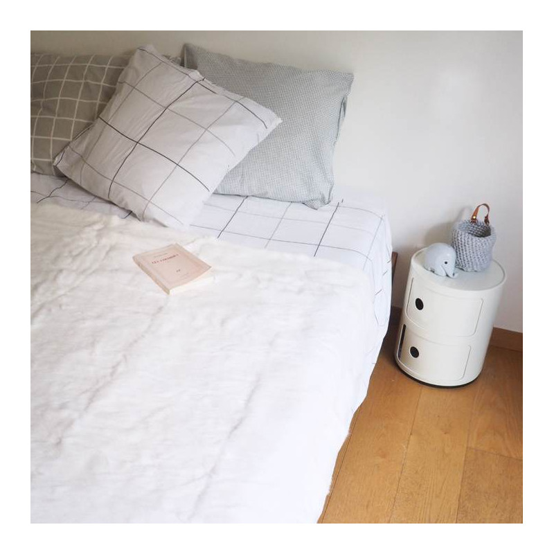 Grand Plaid Lapin Blanc