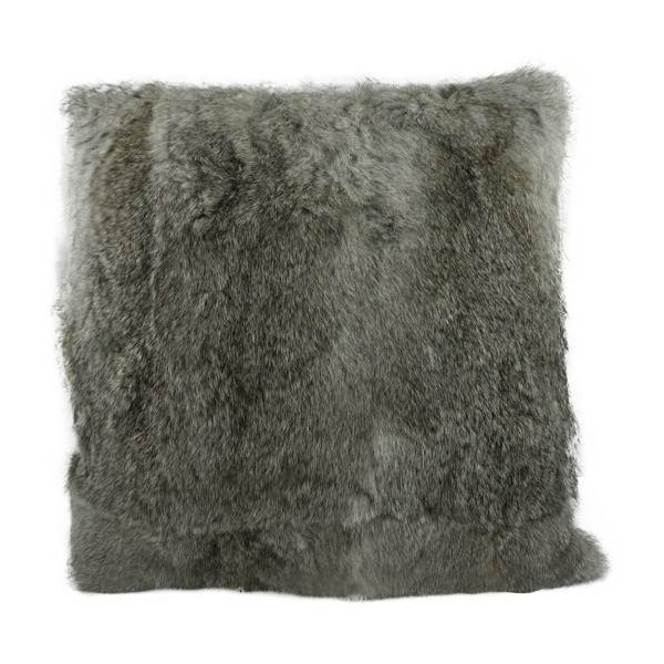 Maison Thuret - Coussin En Peau De Lapin Gris