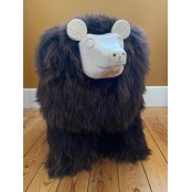 Maison Thuret - Yuki, Ours Décoratif En Peau De Mouton marron