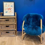 Maison Thuret - Marineblauwe schapenvacht