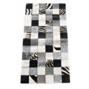 Maison Thuret - Zwart-wit koeienhuid patchwork vloerkleed