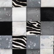 Maison Thuret - Zwart-wit koeienhuid patchwork vloerkleed