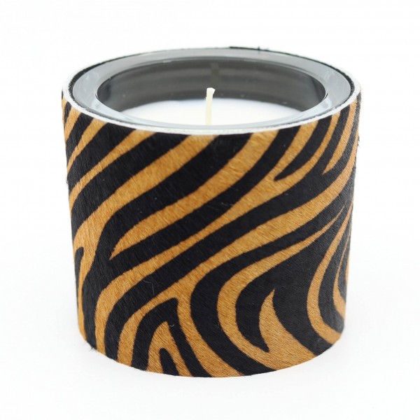 Maison Thuret - Oranje Zebra Koeienhuid Kaars - 1 Lont