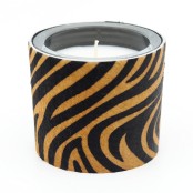 Maison Thuret - Oranje Zebra Koeienhuid Kaars - 1 Lont