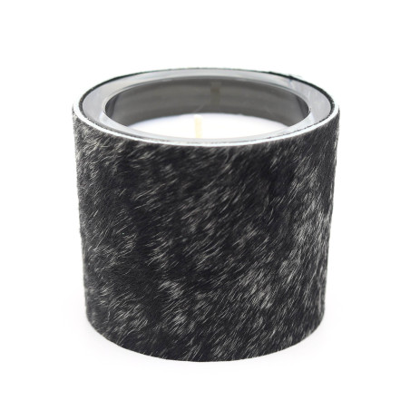 Bougie En Peau De Vache Poivre Et Sel - 1 Mèche