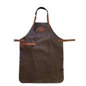 Tablier En Cuir Marron Choco