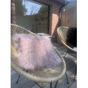 Maison Thuret - Coussin En Peau d'Agneau Du Tibet Lavande