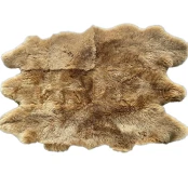 Tapis En Peau De Mouton Camel