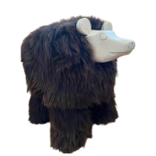Ours Décoratif En Peau De Mouton