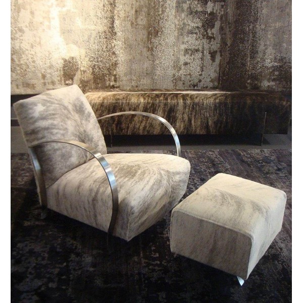 Maison Thuret - Fauteuil En Peau De Vache "Chamonix"