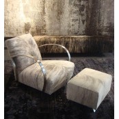 Maison Thuret - Fauteuil En Peau De Vache "Chamonix"