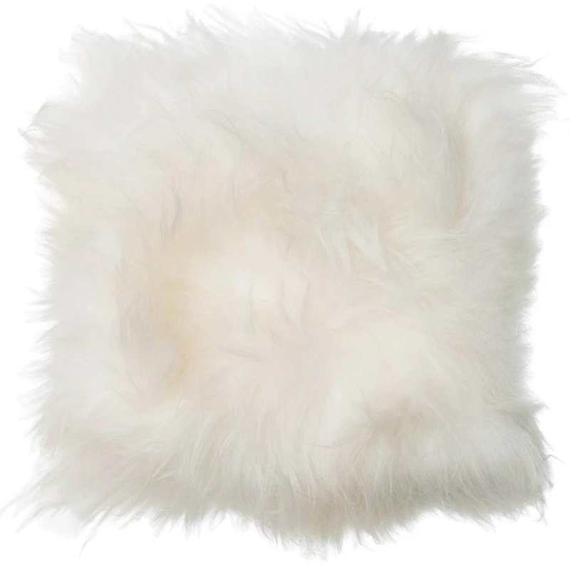 Coussin en peau de Mouton Islandais blanc