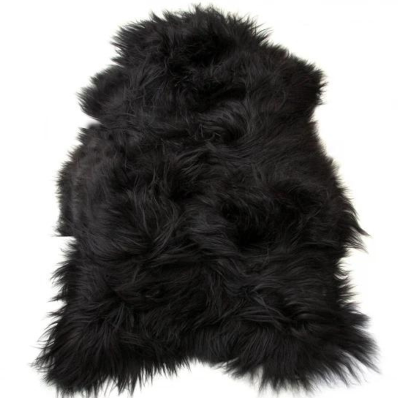 Peau de mouton islandais noir