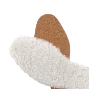 Maison Thuret - Semelle Blanche En Peau De Mouton Naturelle Et Dessous En Liège