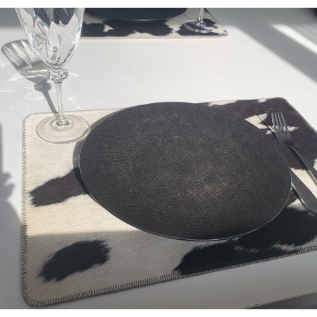 Set De Table En Peau De Vache Coins Arrondis