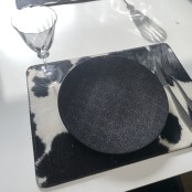 Maison Thuret - Koeienhuid Placemat afgeronde hoeken