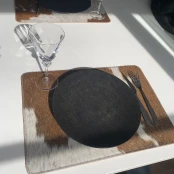 Koeienhuid Placemat afgeronde hoeken