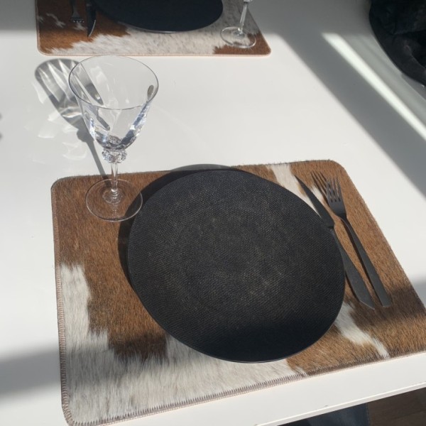 Maison Thuret - Set De Table En Peau De Vache Coins Arrondis