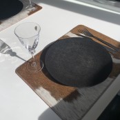Maison Thuret - Set De Table En Peau De Vache Coins Arrondis