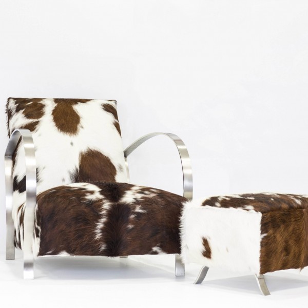 Maison Thuret - Fauteuil En Peau De Vache "Chamonix"