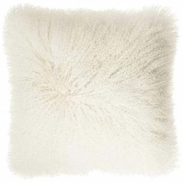 Maison Thuret - Coussin En Peau d'Agneau Du Tibet Blanc