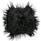 Galette De Chaise En Peau De Mouton Islandais Noir