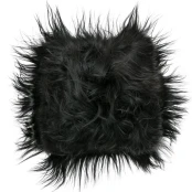 Coussin En Peau De Mouton Islandais Noir