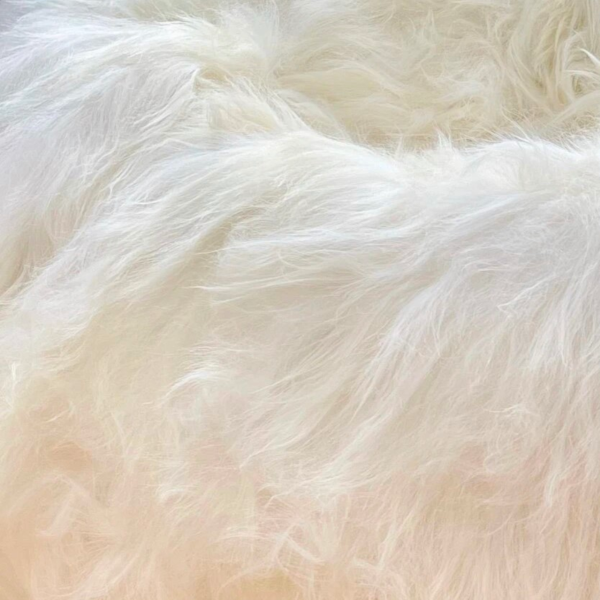 Maison Thuret - Pouf En Peau De Mouton Islandais Blanc