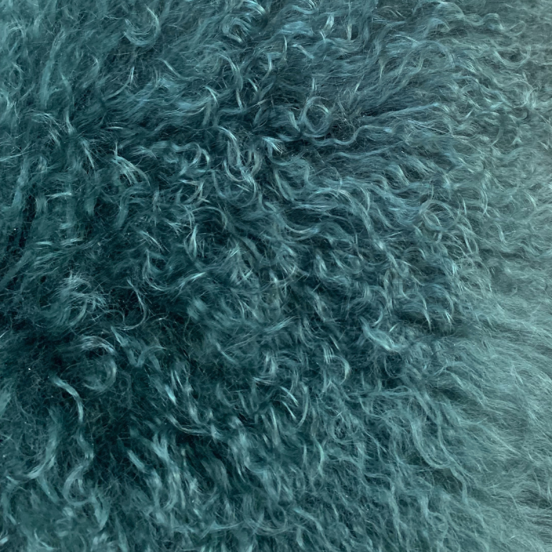 Spargroen Tibetaans lamsvachtkussen