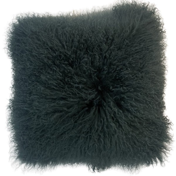 Maison Thuret - Coussin En Peau d'Agneau Du Tibet Vert Sapin