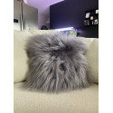 Coussin En Peau De Mouton Islandais Gris
