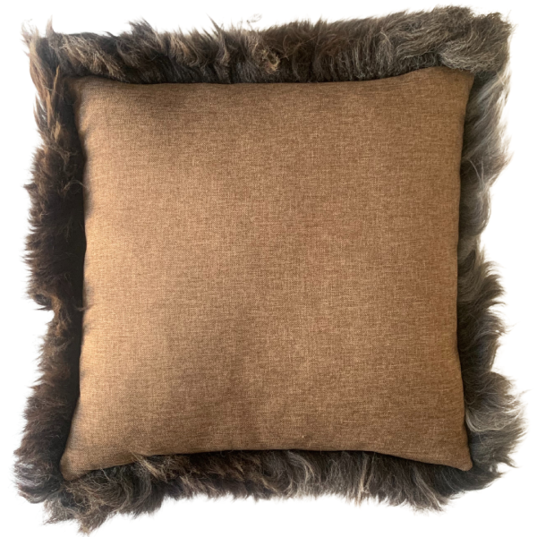 Maison Thuret - Coussin En Peau De Mouton Marron Chiné