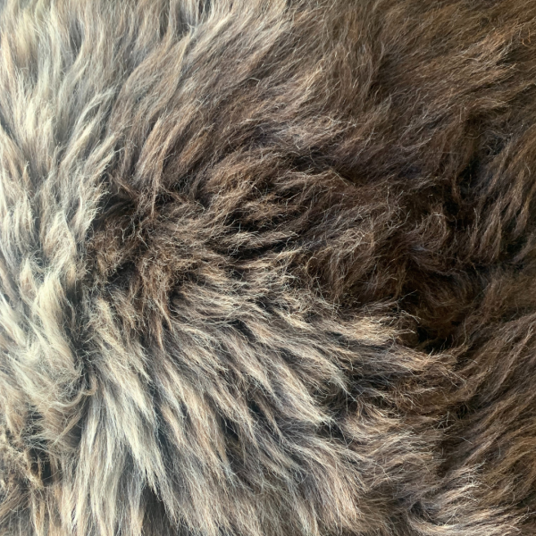 Maison Thuret - Coussin En Peau De Mouton Marron Chiné