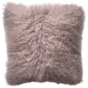 Coussin En Peau d'Agneau Du Tibet Lavande