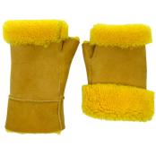 Maison Thuret - Mitaines En Peau De Mouton Jaune