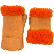 Maison Thuret - Mitaines En Peau De Mouton Orange