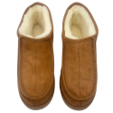 Pantoffels van schapenvacht met kras