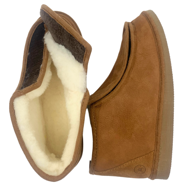 Maison Thuret - Pantoffels van schapenvacht met kras