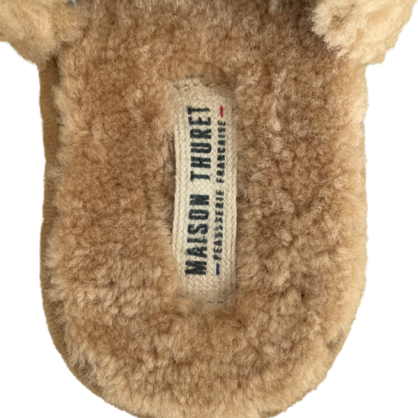 Maison Thuret - Mules En Peau De Mouton - La Collection "Bouclette" - Camel