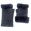 Mitaines En Peau De Mouton Bleue Marine