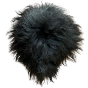 Black Icelandic Sheepskin Bike Saddle - Xl