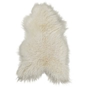 Curled White Icelandic Sheepskin