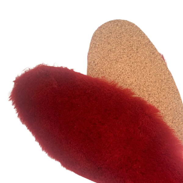 Maison Thuret - Semelle Rouge En Peau De Mouton Naturelle Et Dessous En Liège