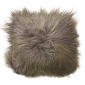 Coussin En Peau De Mouton Islandais Taupe