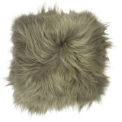 Coussin En Peau De Mouton Islandais Olive