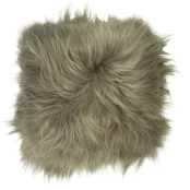 Coussin En Peau De Mouton Islandais Olive