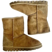 Bottines Mi-Mollet En Peau De Mouton